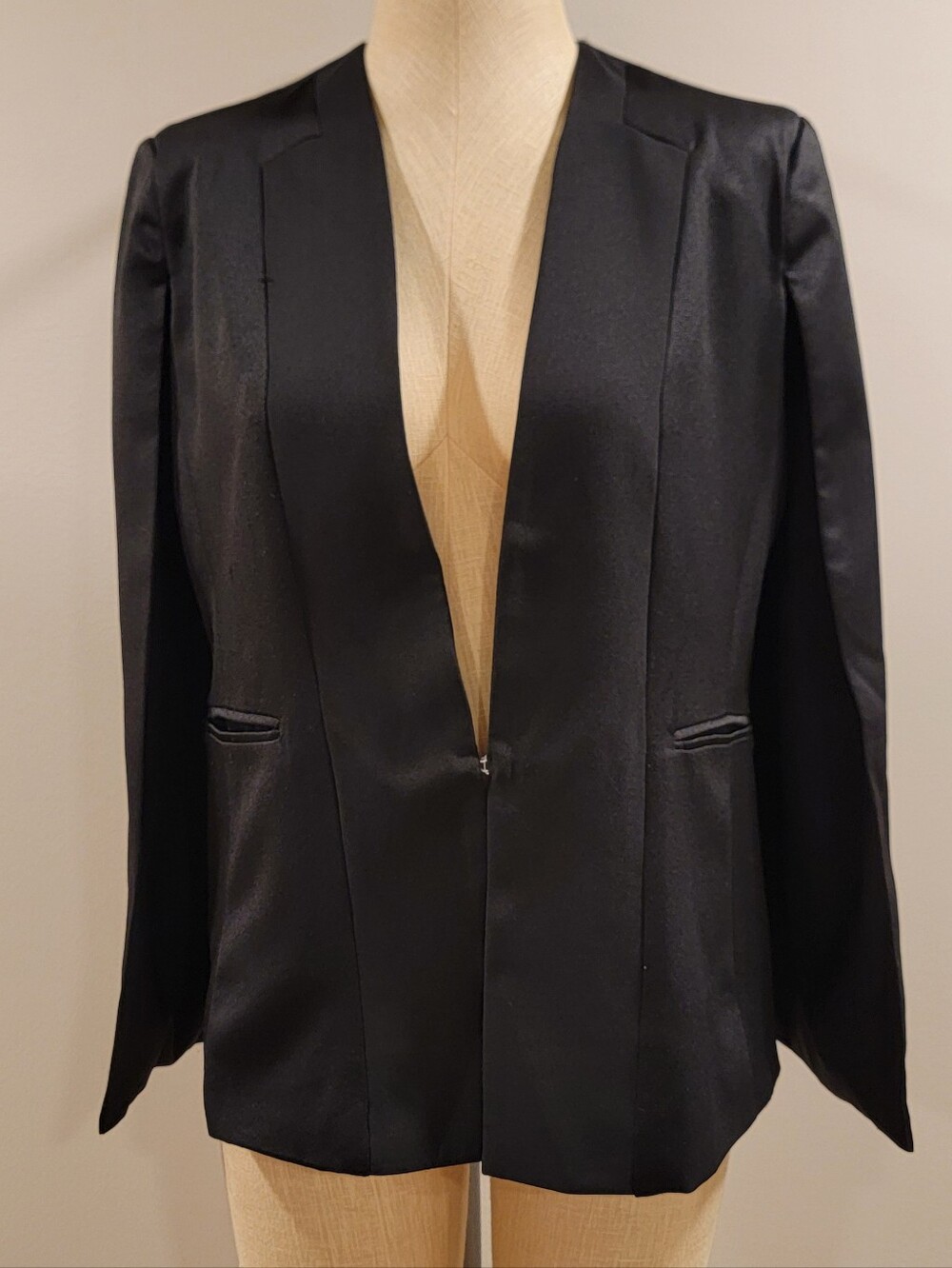 Dance & Marvel Women's Black Cape Blazer